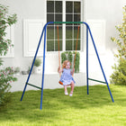 Outsunny 2 In 1 Toddler Swing Set with Safety Harness for Baby - Kids-Can fit up to a child at once 