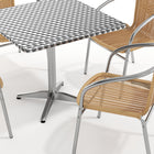 Flash Furniture 31.5'' Square Aluminum Indoor-Outdoor Table with 4 Beige Rattan Chairs (TLH-ALUM-32SQ-020BGECHR4-GG)-7