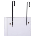 HOMCOM Mirror Jewelry Cabinet with LED Lights and 2 Keys - 14.5" L x 47.25" W x 4" H - White-2 ways to install the jewellery armoire, it can be mounted on the wall with included screws or hung over the door with the built-in hooks 