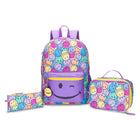 Trailblazer 3-Piece Backpack Set with Insulated Cooler & Pencil Case - Purple Print-3-Piece Set: Includes a 25L backpack, 3L insulated cooler bag, and matching pencil case that can contain up to 50 pencils.