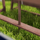 Qaba Kids Picnic Table, Wooden Table & Bench Set with Umbrella & Cushions - Blue-Umbrella hole secures the umbrella firmly in place
