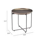 Zuo Bronson Side Table - Bronze-3 year limited warranty