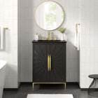 Modway Awaken 24" Bathroom Vanity - Black-Ceramic Sink Basin