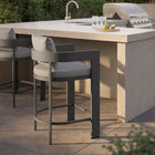 Modway Tahoe Outdoor Patio Aluminum Counter Stool - 36.5" - Grey-Coutner-height Seating