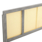Modway Delmare Cane Full Headboard - Grey-Woven Cane Rattan