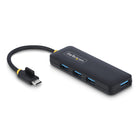 StarTech 4-Port USB-C Hub-4-PORT USB-C HUB: Bus-powered USB 3.0 expansion hub with built-in USB-C host cable connects up to four USB devices to a laptop or desktop computer through a single USB-C port, Supports USB 3.0 (5Gbps) transfer speeds, Wake on USB, Easy, driverless setup