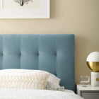 Modway Lily Biscuit Tufted Performance Velvet Twin Headboard - Light Blue-Durable Stain-Resistant Fabric