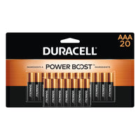 Duracell Coppertop AAA Alkaline Batteries - 20 Pack-FORMULATED WITH POWER BOOST INGREDIENTS: AAA batteries contain patented POWER BOOST Ingredients which deliver lasting performance in your devices