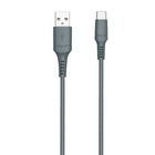 General Supply Goods + Co 6ft Braided Type C Cable - Charcoal-Sleek and tangle free