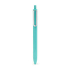 Poppin Gel Luxe Pens Retractable – 0.7mm – Blue Ink – 6 Pack-Snazzy silver metal clip stays put in your pocket protector