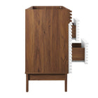 Modway Render 48" Double Sink Compatible Bathroom Vanity Cabinet - White/Walnut-8