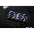 Keychron V1 Max RGB Wireless Mechanical Keyboard - Brown Switch - 75% Layout with Knob - Carbon Black-Gasket Mount Design: By adopting a gasket mount design along with a PC (Polycarbonate) plate, the V1 Max reduces acoustic resonance, delivering a softer and quieter typing experience with enhanced flexibility.