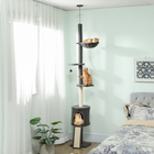 PawHut Floor to Ceiling Cat Tree - Adjustable Height 87"-94.5"-Adjustable height from 86.6" -94.5" (220-240 cm) fits perfectly in small flat corners
