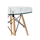 Plata Import Eiffel Glass 32" Dining Table-Sophisticated and functional table.