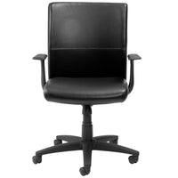 Nightingale EC1 Series Mid Back Conference Chair - Black-Integrated lumbar support