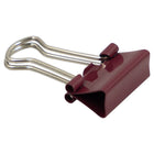 JAM Paper Colourful Binder Clips - Extra Small - 3/5" (15 mm) - Burgundy - 30 Pack-30 Pack