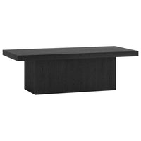 Hudson&Canal Torren 48"W Rectangular Coffee Table - Black Grain-A modern contemporary design for your living room, den, and more