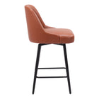 Zuo Keppel Swivel Counter Stool - Brown-3 year limited warranty