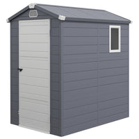 Outsunny 4.5' x 6' Garden Storage Shed-A dedicated storage space for garden tools, garden equipment's, swimming pool appliances etc.
