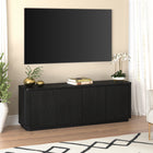 Hudson&Canal Easton TV Stand for TV's up to 75" - Black Grain-Features easy assembly