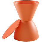 Modway Haste Backless Stool - Orange-Accent Stool or Side Table