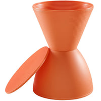 Modway Haste Backless Stool - Orange-Accent Stool or Side Table