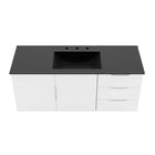 Modway Vitality 48" Single Sink Bathroom Vanity - White/Black-Soft-Close Doors