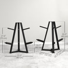Soozier Weight Rack for 1" or 2" Weight Plates-The triangular steel structure provides robust stability for intensive use