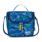 Roots Recycled Lunch Bag  - 5L - Blue Camo-Smart Storage: Features a zippered main compartment and an interior mesh pocket to keep items neatly organized