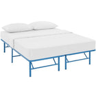 Modway Horizon Stainless Steel Queen Bed Frame - Light Blue-Modern Platform Bed Frame 