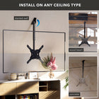 Mount-It! Full Motion Height Adjustable Ceiling TV Mount-Designed to be mounted on flat or slanted ceilings, offering flexibility for a variety of setups