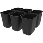 Storex Wastebasket - 29 L - Black-15" H x 10.5" W x 15" D