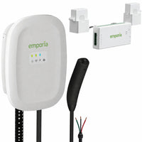 Emporia Classic Level 2 48A Hardwired NACS/TESLA EV Charger and Vue 3 2-Phase Load Management Bundle - White-Powersmart load management automatically adjusts ev charging rate to keep total electrical usage within system limits while allowing the sum of breakers to exceed panel service rating for optimized energy distribution