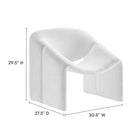 Modway Vivi Chenille Upholstered Accent Chair - Frost-Chenille Upholstery