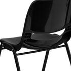 Flash Furniture HERCULES Series Kid's Black Ergonomic Shell Stack Chair with Black Frame & 12" Seat Height-Black Powder Coated Frame with non-marring plastic floor glides
