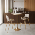 Zuo Spot Bar Table - Beige/Gold-Material: Steel