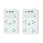 ShoppingAll Huntkey Multi Plug Outlet Extender Surge Protector Splitter with 4 Outlets and 3 USB Ports - 2 Pack-Features 4 AC outlets, 2 USB-A ports, and 1 USB-C port so you can power multiple devices from one wall outlet