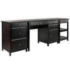 Winsome Wood Delta 3-Piece Home Office Set, Black (22387)-Home Office  Set