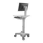 Amer Mounts Light Pedestal Medical Cart with Display Mount-Display Support up to 34 inch