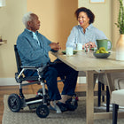 Journey Zoomer Lightweight Folding Power Chair - Black-Weighs only 35.7 lb without the battery for easier lifting and transport