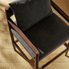 Modway Remington Wood Counter Stool - Charcoal-Open Back Design