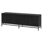 Hudson&Canal Montello TV Stand for TV's up to 78" - Black Grain-The top has a weight capacity of 75lbs, inside storage area can hold 35 lbs on each shelf