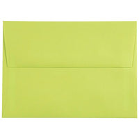 JAM Paper A7 Coloured Invitation Envelopes - 5 1/4 x 7 1/4 - Ultra Lime Green - 100 Pack-Envelope Features: Straight flap gum closure, high quality Smooth paper finish
