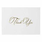 JAM Paper Thank You Card Sets - White Care with Gold Script & Dark Red Envelopes - 25 Cards and Envelopes-Size: 4 7/8" x 3 3/8"