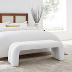 Modway Dax 50.5" Chenille Upholstered Accent Bench - Frost-Dense Foam Padding