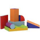 Soozier Soft Play Foam Climbing Blocks 7-Piece Set - Dark Colours-Includes seven different climbing blocks, stimulating imagination and creativity 