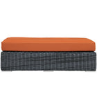 Modway Summon Outdoor Patio Sunbrella Rectangle Ottoman - Canvas/Tuscan-Plush Machine Washable Cushions