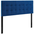 Modway Lily Biscuit Tufted Performance Velvet Queen Headboard - Navy-Luxurious Modern Queen Headboard