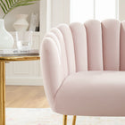 Modway Sanna Channel Tufted Performance Velvet Armchair - Pink-Channel Tufted