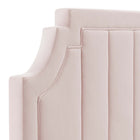 Modway Alyona Channel Tufted Performance Velvet Full/Queen Headboard - Pink-3 Mounting Positions